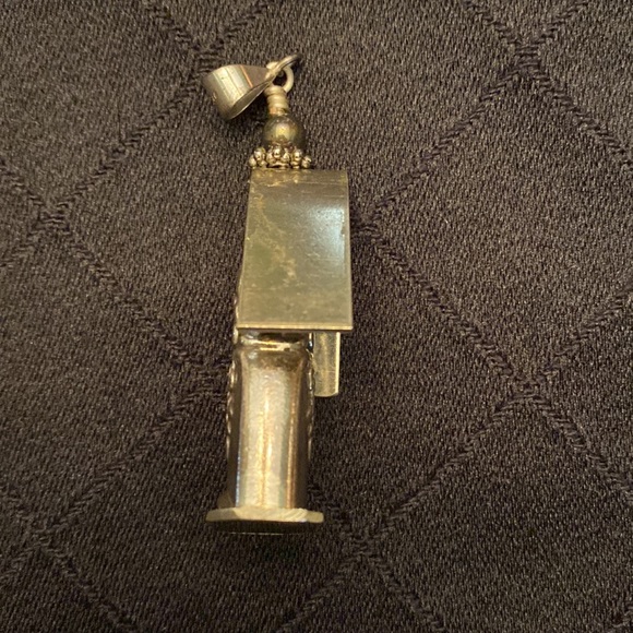 Handmade Birdhouse Pendant, made from vintage Sterling flatware - Picture 3 of 6